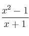 \frac{x^2-1}{x+1}