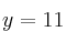 y=11