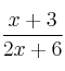 \frac{x+3}{2x+6}