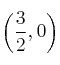 \left( \frac{3}{2}, 0 \right)