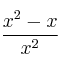 \frac{x^2-x}{x^2}