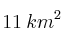 11 \: km^2