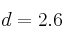 d= 2.6