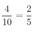 \frac{4}{10}=\frac{2}{5}