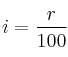 i = \frac{r}{100}