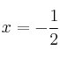 x=-\frac{1}{2}