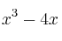 x^3-4x