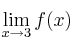 \lim\limits_{x \rightarrow 3} f(x)