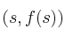 \left(s, f(s)\right) \left(s, f(s)\right)