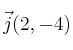 \vec{j}(2,-4)