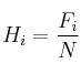 H_i=\frac{F_i}{N}