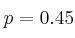 p = 0.45