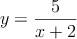 y=\frac{5}{x+2}