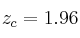 z_c = 1.96