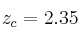 z_c = 2.35 z_c = 2.35