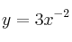 y = 3x^{-2}