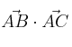 \vec{AB} \cdot \vec{AC}