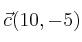 \vec{c}(10,-5)