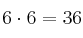 6 \cdot 6 = 36