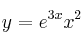 y = e^{3x} x^2