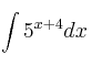 \int 5^{x+4} dx