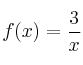 f(x) = \frac{3}{x}