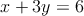 x+3y=6