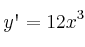 y\textsc{\char13}=12x^3