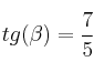 tg(\beta) = \frac{7}{5}