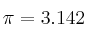 \pi= 3.142