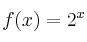 f(x)=2^x