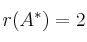 r(A^*)=2