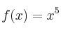 f(x)=x^5