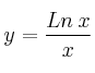 y = \frac{Ln \: x}{x}