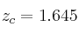 z_c=1.645