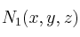 N_1(x,y,z) N_1(x,y,z)