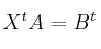 X^tA=B^t