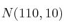 N(110,10)