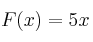 F(x)=5x