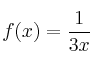 f(x) = \frac{1}{3x}