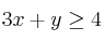 3x+y \ge 4