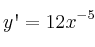 y\textsc{\char13}=12x^{-5}