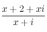 \frac{x+2+xi}{x+i}