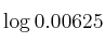 \log 0.00625