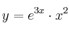 y = e^{3x} \cdot x^2